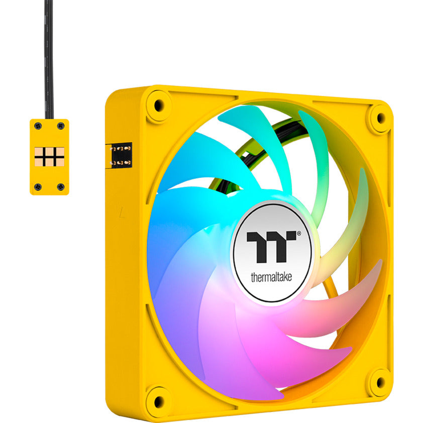 Thermaltake ct120 ex argb sync pc cooling fan bumblebee (3-fan pack) case fans (geel, 3 stuks, 120 x 120 x 25 mm, pwm)