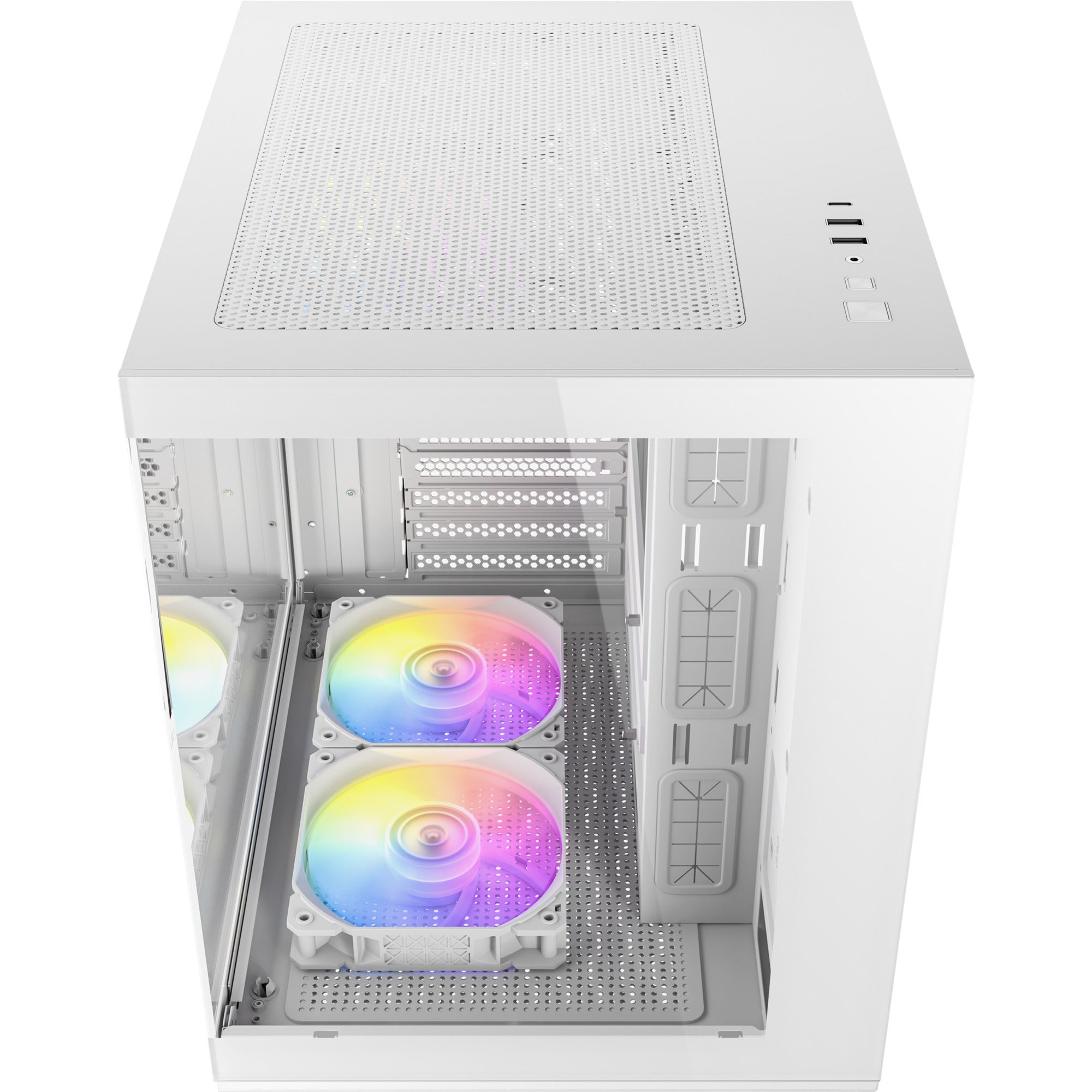 Antec cx60m argb mini tower behuizing (wit | 3x usb-a | rgb | tempered glass)