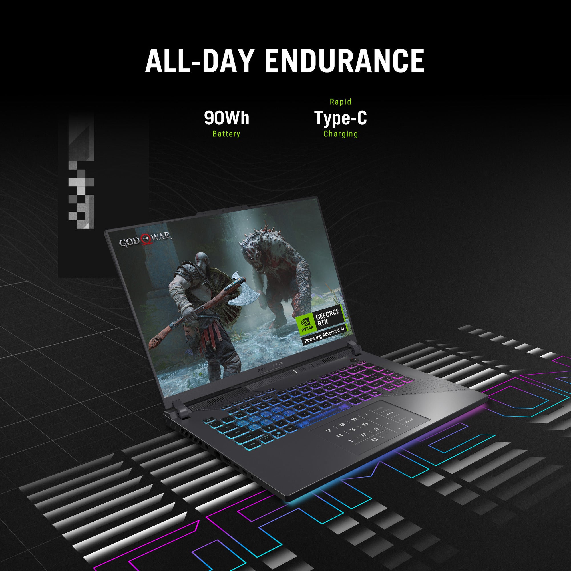 Asus rog strix g16 g614pm-rv224w 16 gaming laptop (grijs | r9 8940hx | rtx 5060 | 16 gb | 1 tb ssd)