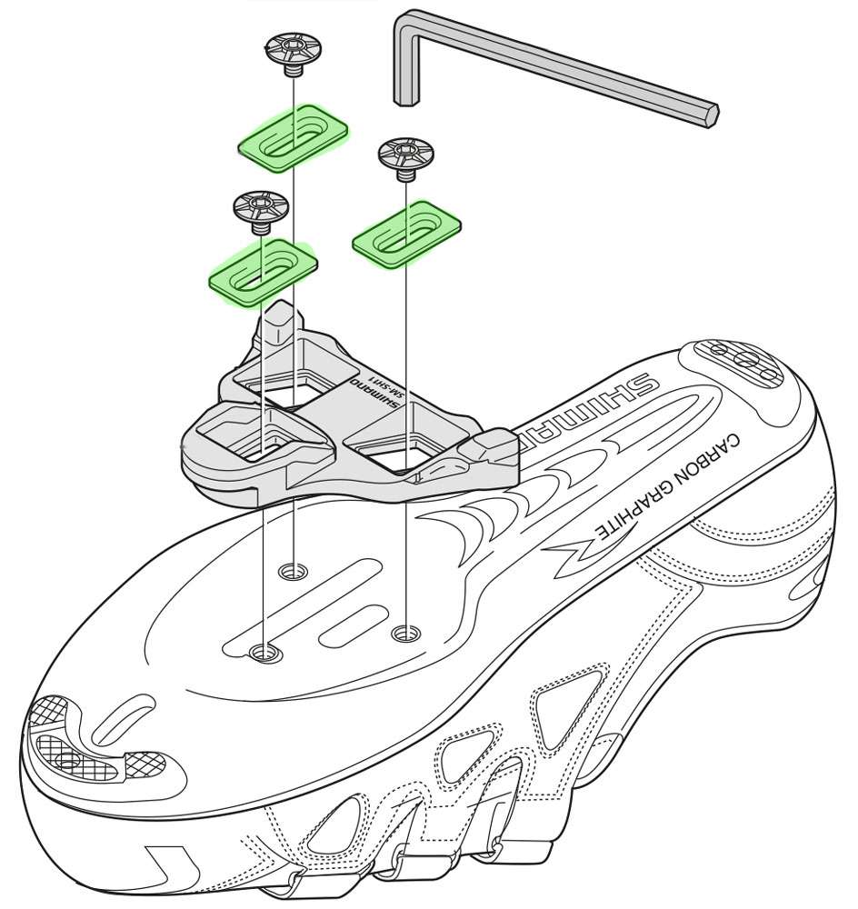 Shimano cleat washer for spd-sl cleat
