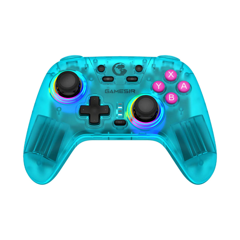 Gamesir nova hd rumble ns controller (blauwgroen, pc, steam, android, ios, switch, bluetooth 2.4 ghz usb)