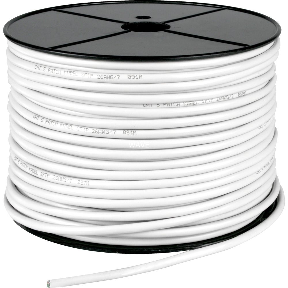 Goobay cat.5e netwerkkabel (grijs, 100 meter, sf utp, rj-45, kabelrol, flexibel)