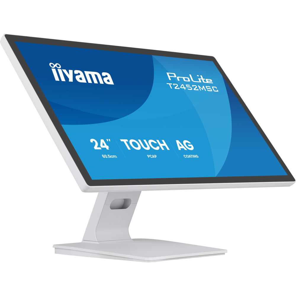 Iiyama prolite t2452msc-w2ag 24 touchscreen monitor (wit, 120 hz, hdmi, displayport, audio, usb, touch)
