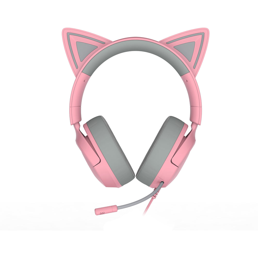 Razer kraken kitty v3 x quartz over-ear gaming headset (roze grijs)