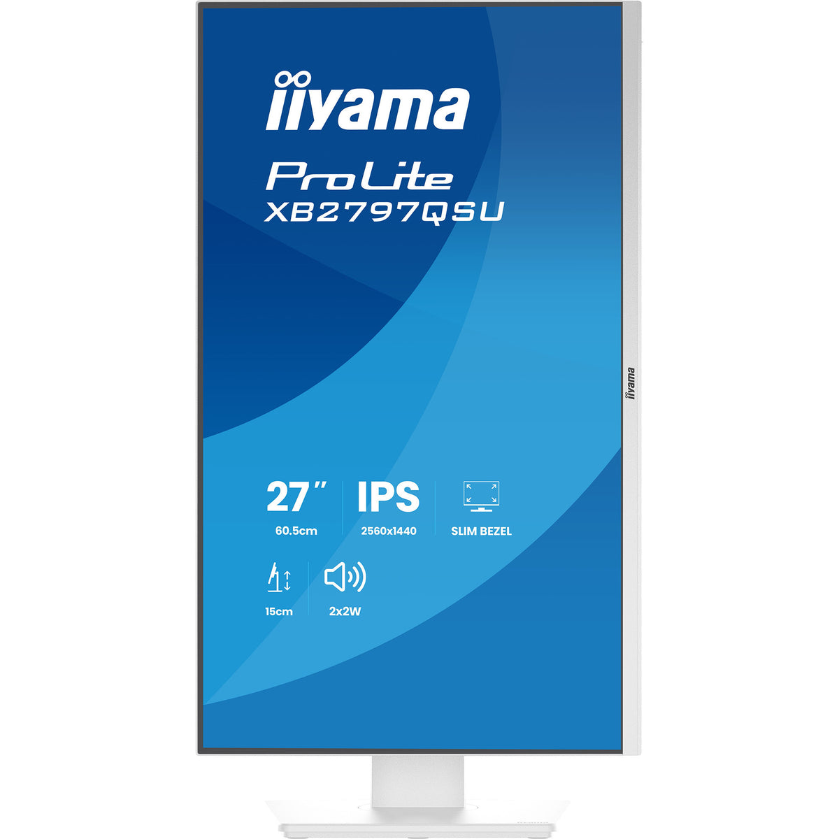 Iiyama prolite xb2797qsu-w1 27 monitor (wit (mat), hdmi, displayport, usb, audio)