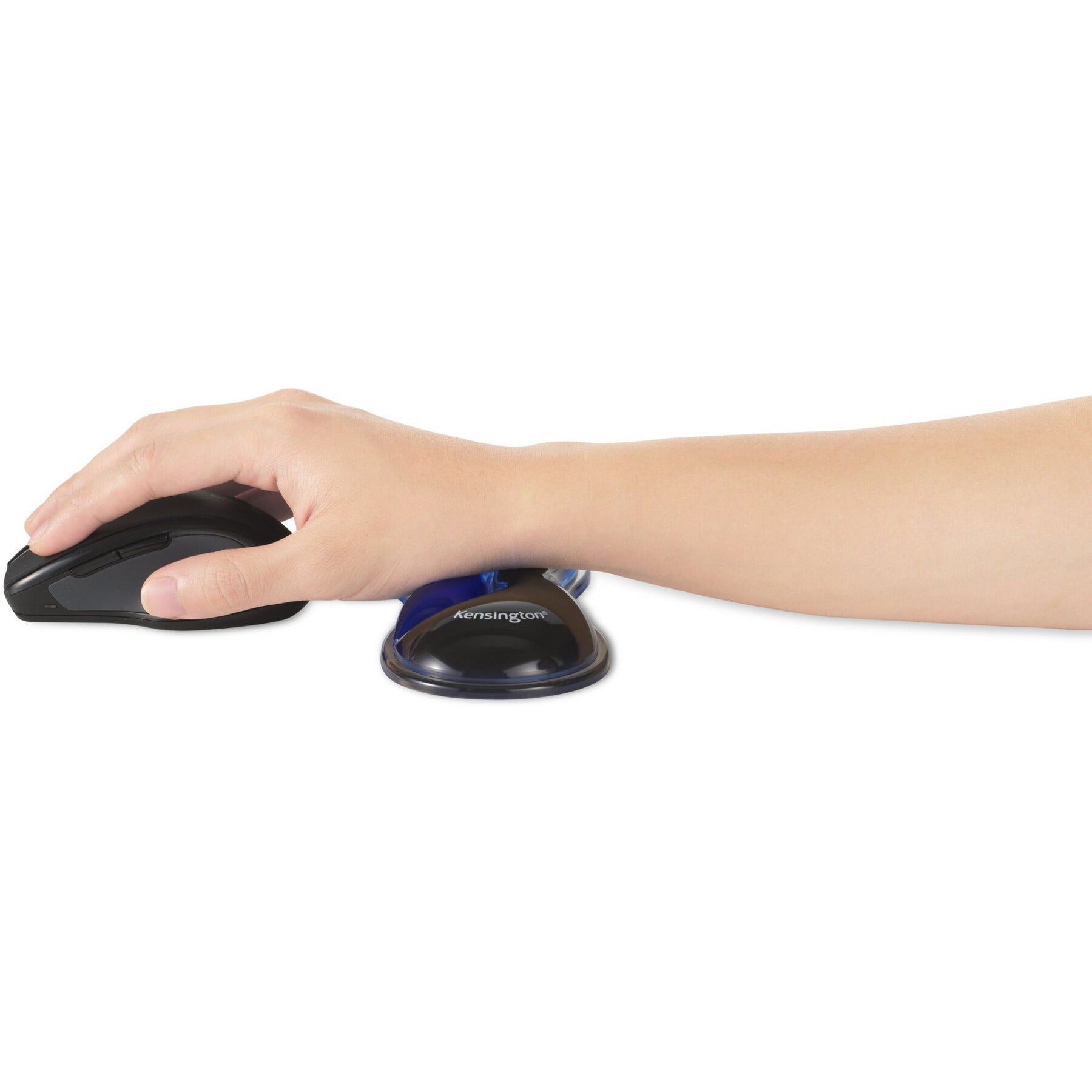 Kensington slim duo gel mouse trackball wrist rest polssteun (blauw zwart)