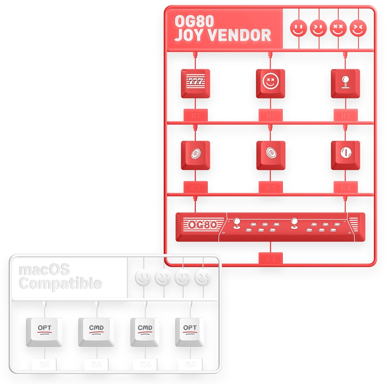 Iqunix OG80 Joy Vendor draadloos mechanisch toetsenbord