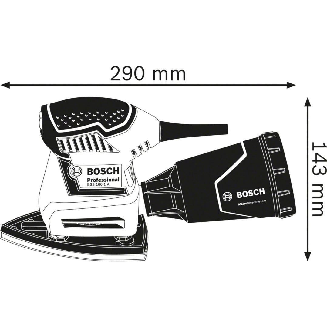 Bosch blauw gss 160-1 a multi 3 in 1 schuurmachine in l-boxx - 06012a2300