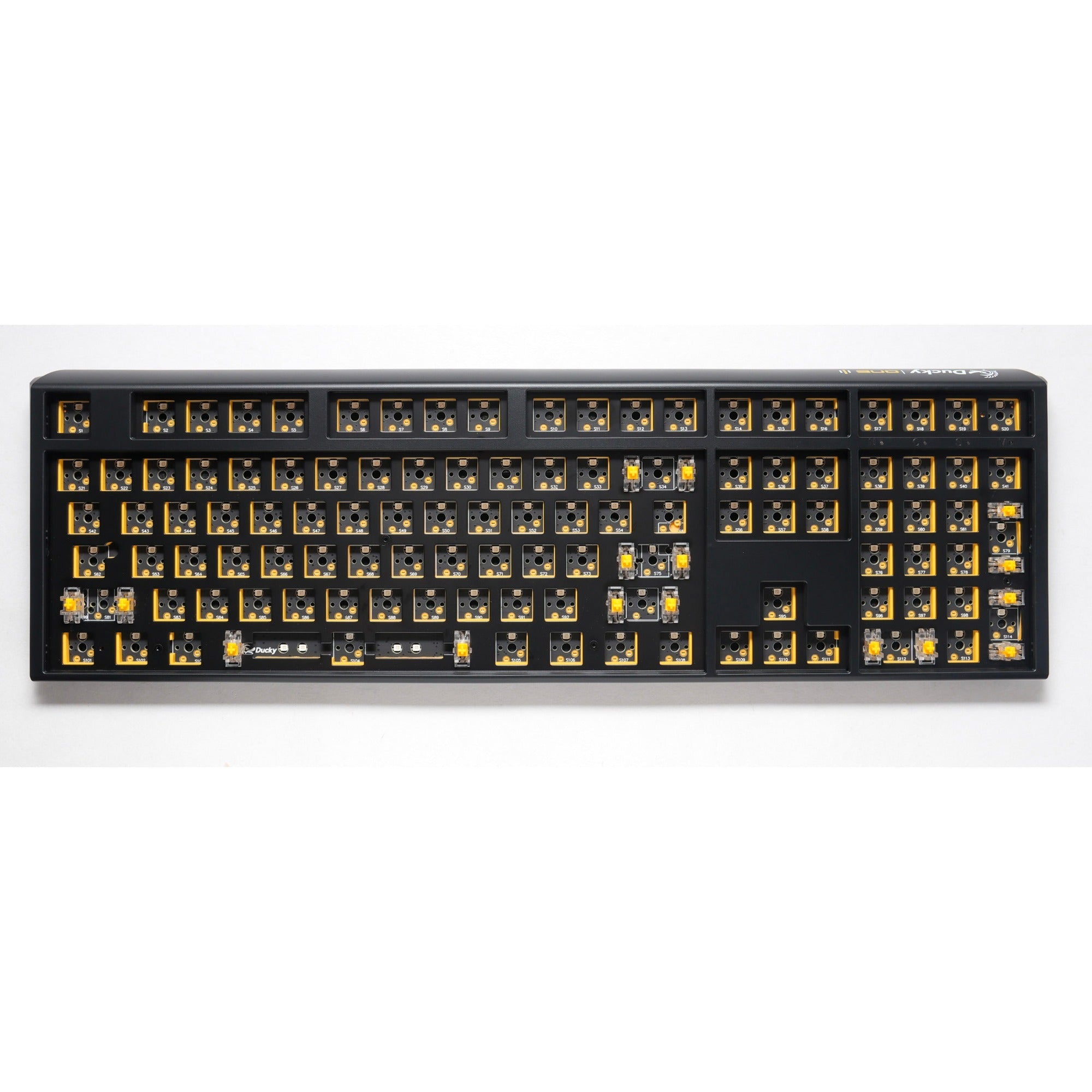 Ducky one 3 ansi layout barebone, toetsenbord (zwart zwart, us lay-out, rgb leds, hot swap, barebone)