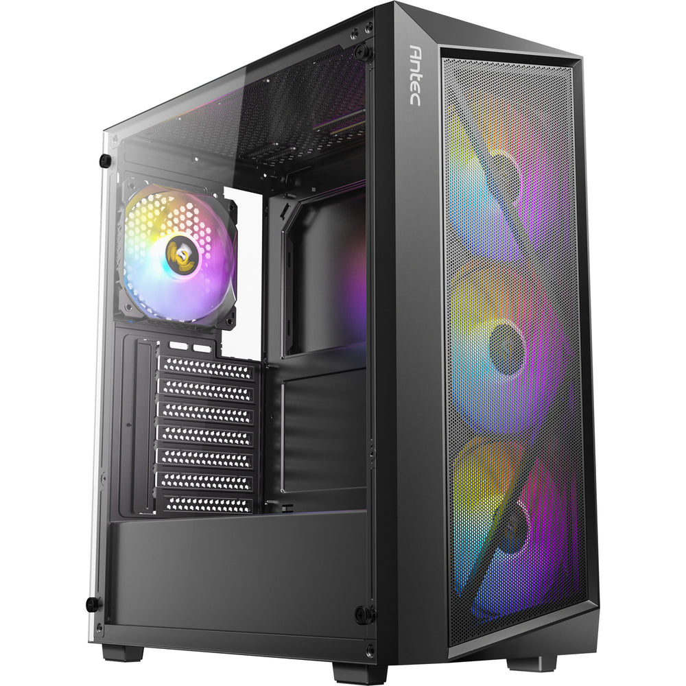 Antec ax67 argb midi tower behuizing (zwart | 3x usb-a | tempered glass)
