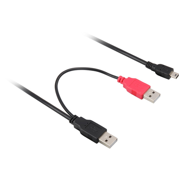 Delock 2x USB-A 2.0 male > USB Mini 5-pin splitter cable (black red, 1 meter)