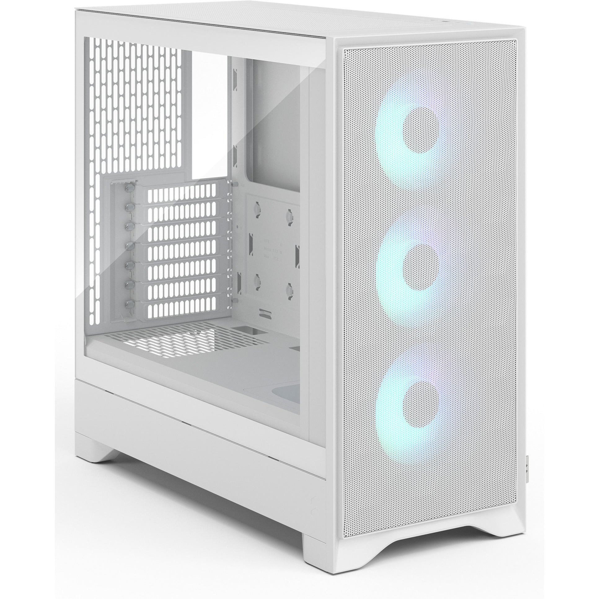 Fractal design pop 2 air rgb midi tower behuizing (wit | 1x usb-a | 1x usb-c | rgb | tempered glass)