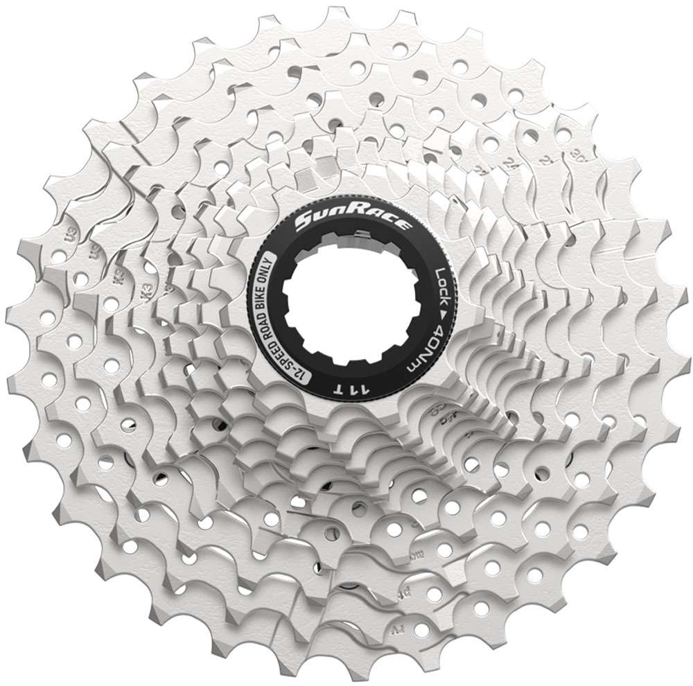 Superior sunrace cassette csrz800 12v 11-36t zilver rood