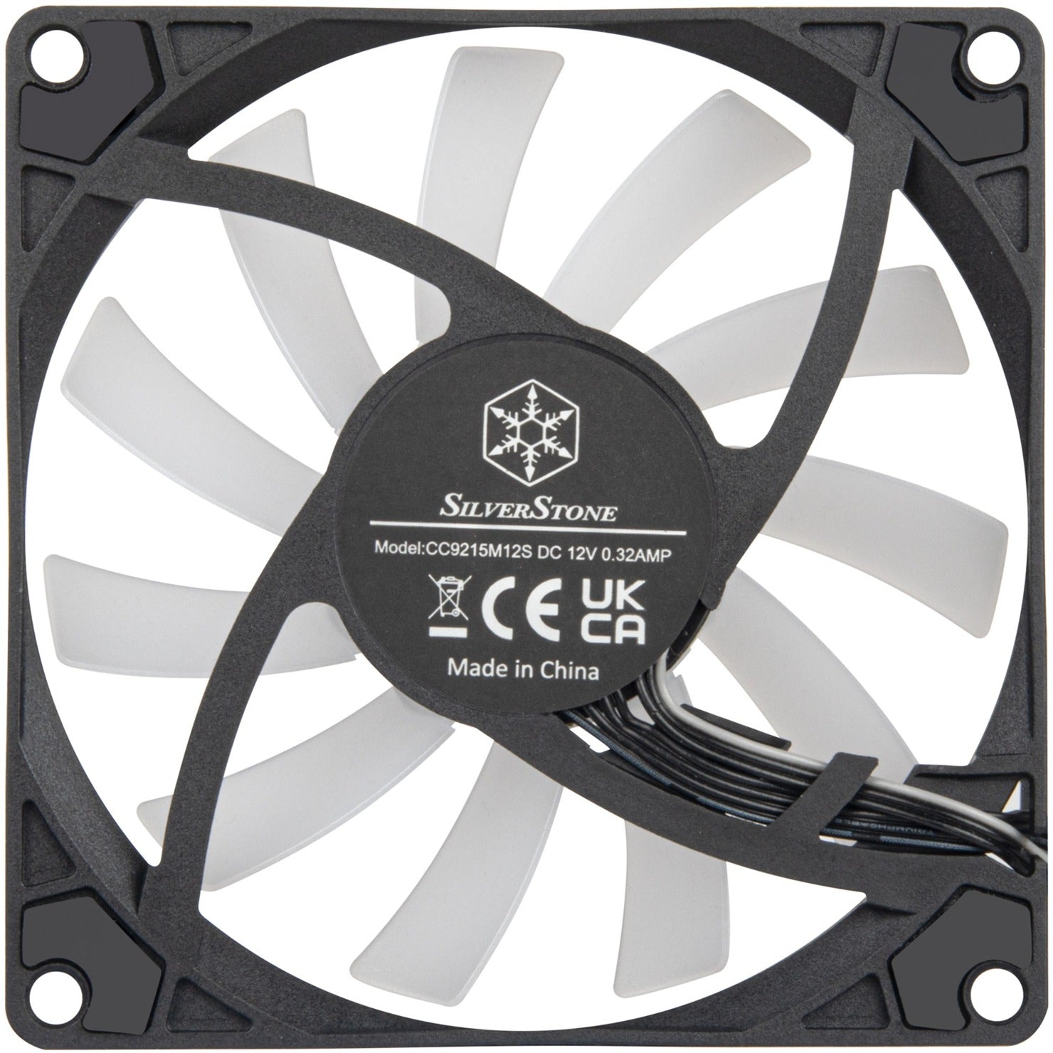Silverstone air slimmer 90 argb case fan (zwart, 92 x 92 x 15 mm, pwm)