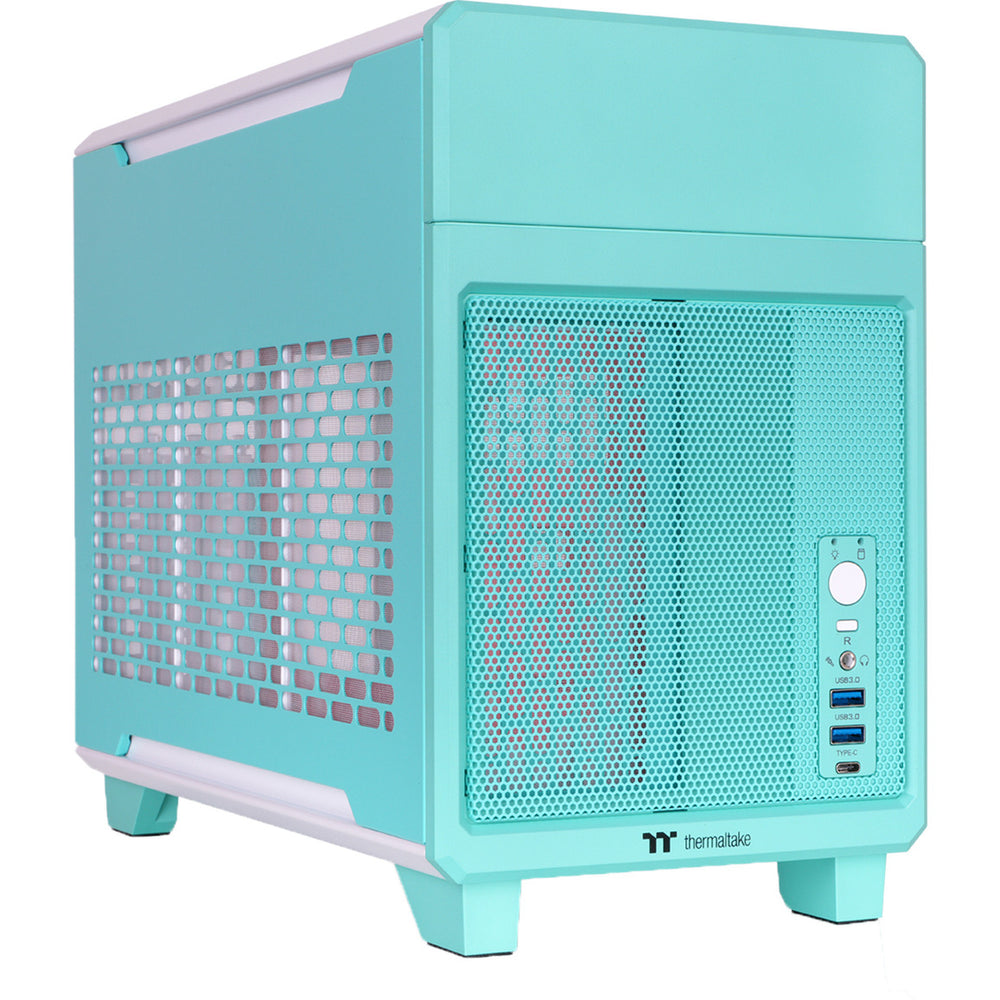 Thermaltake tr100 mint strawberry mini tower behuizing (mint bes | 2x usb-a | 1x usb-c)