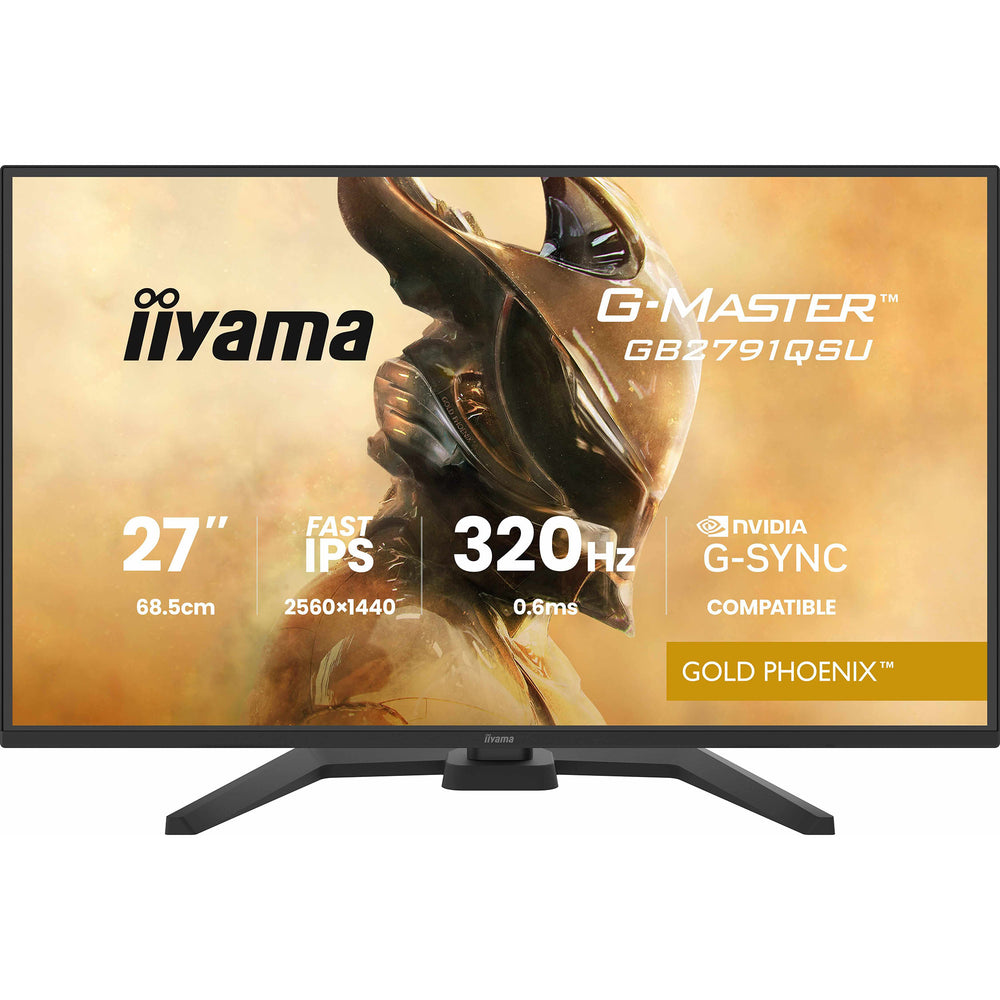 Iiyama g-master gold phoenix gb2791qsu-b1 27 gaming monitor (zwart (mat), 320 hz, hdmi, displayport, usb, audio)
