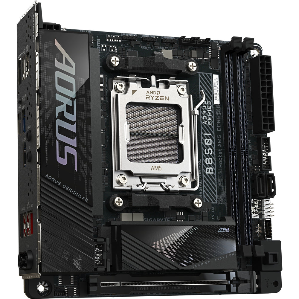 Gigabyte b850i aorus pro socket am5 moederbord (zwart, raid, 2.5gb-lan, wi-fi 7, bt, sound, mini-itx)
