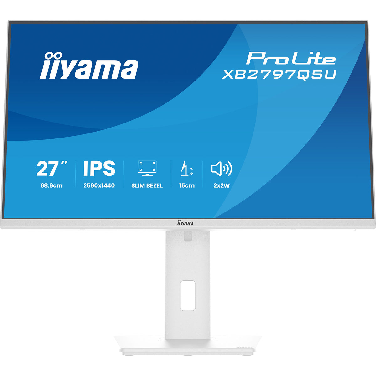 Iiyama prolite xb2797qsu-w1 27 monitor (wit (mat), hdmi, displayport, usb, audio)