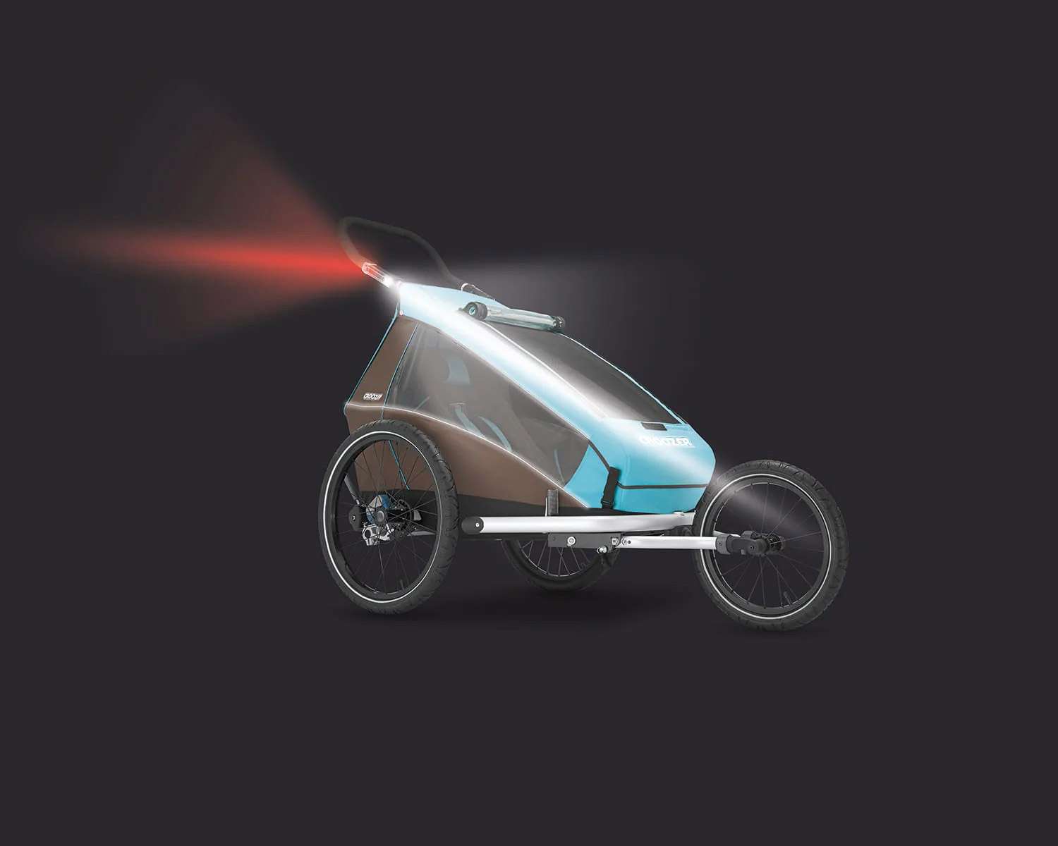 Croozer two-seater sliding light bar