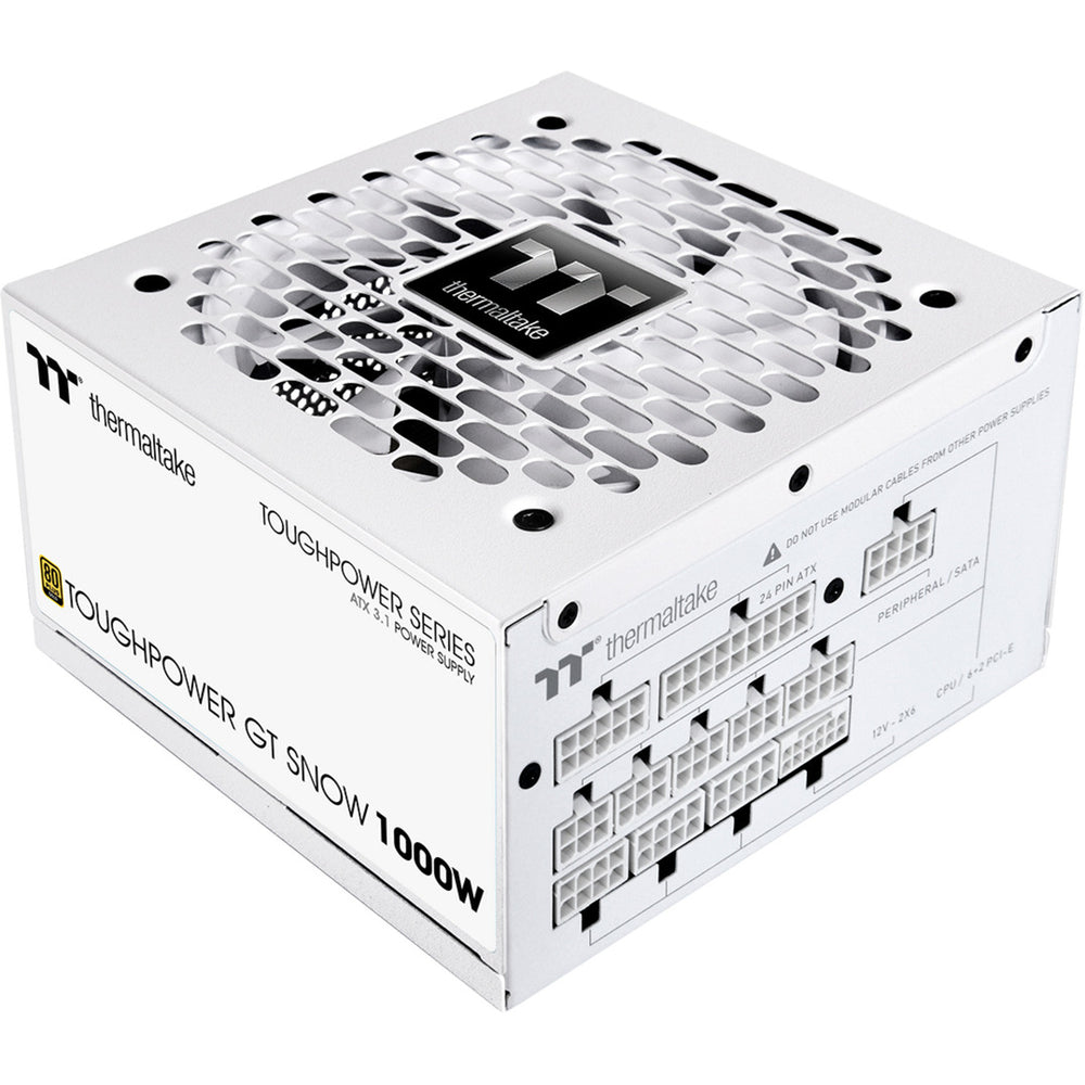 Thermaltake toughpower gt snow modulaire 1000 watt voeding (wit, 5x pcie)