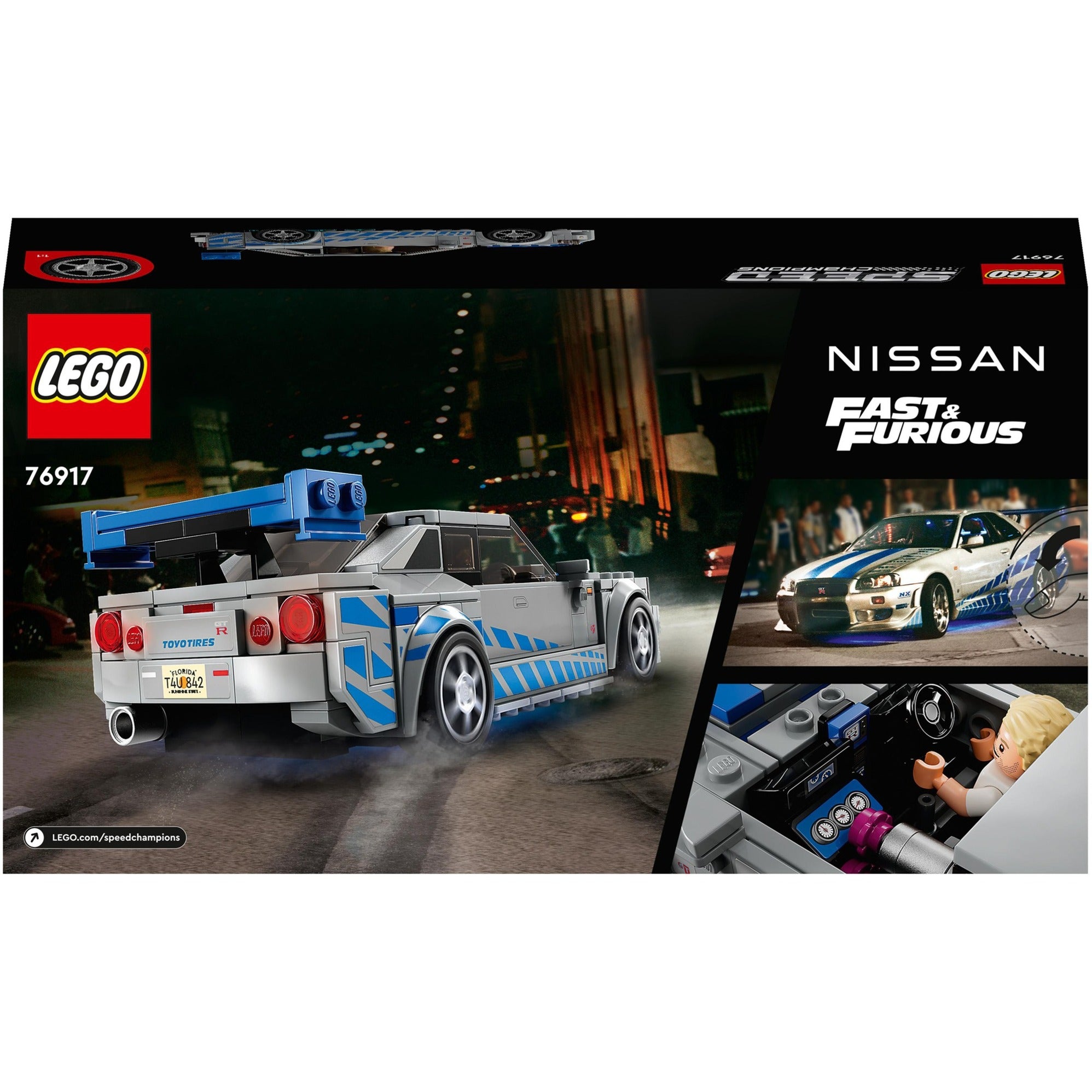Lego Speed Champions 76917 2 Fast 2 Furious Nissan Skyline GT-R (R34)