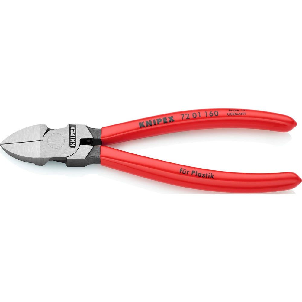 Knipex 72 01 160 zijsnijtang voor kunststof + veer 160mm