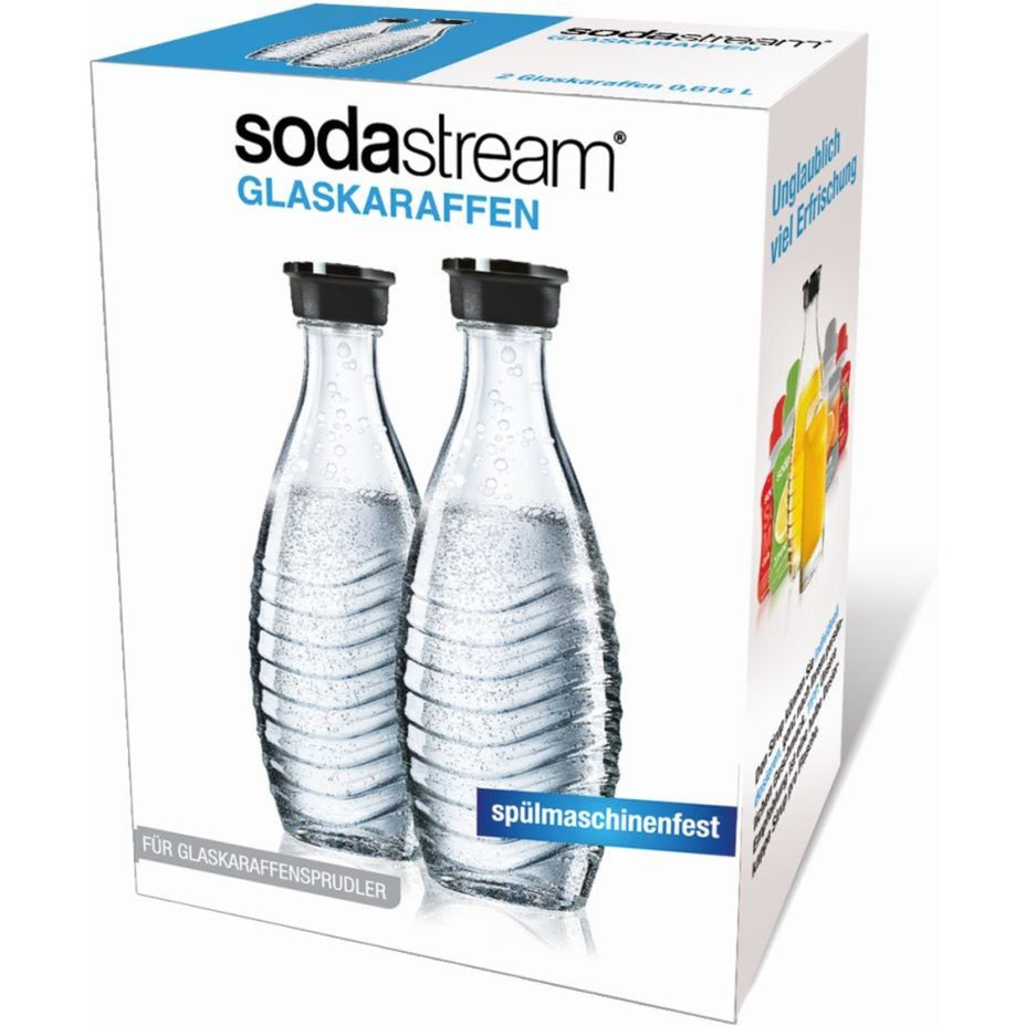 Sodastream 1047200490 duopack kan (transparant zwart, incl. 2 glazen karaffen)