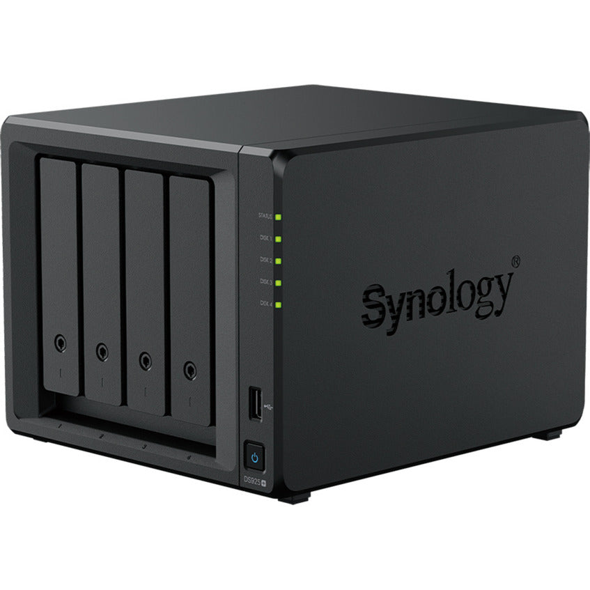 Synology diskstation ds925+ nas (zwart, 2x 2.5gb-lan, 2x usb-a)