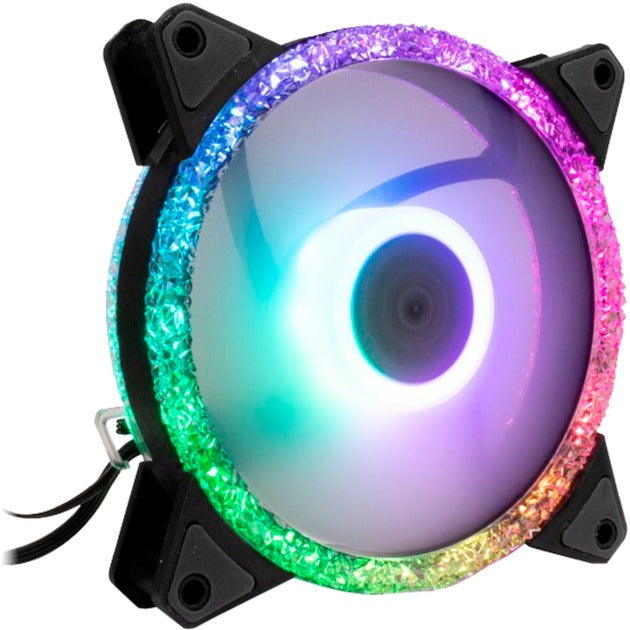 Inter-tech argus rs-07 rgb set120x120x25 case fans (zwart, 3 stuks, 120 x 120 x 25 mm, pwm)