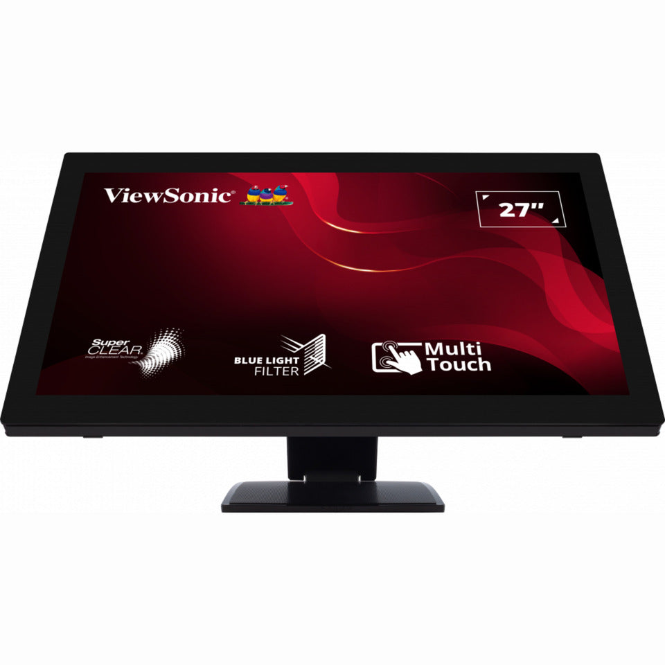 Viewsonic 10-point touch screen monitor td2760 27 (zwart, 1x hdmi, 1x displayport, vga, usb-a, usb-b)