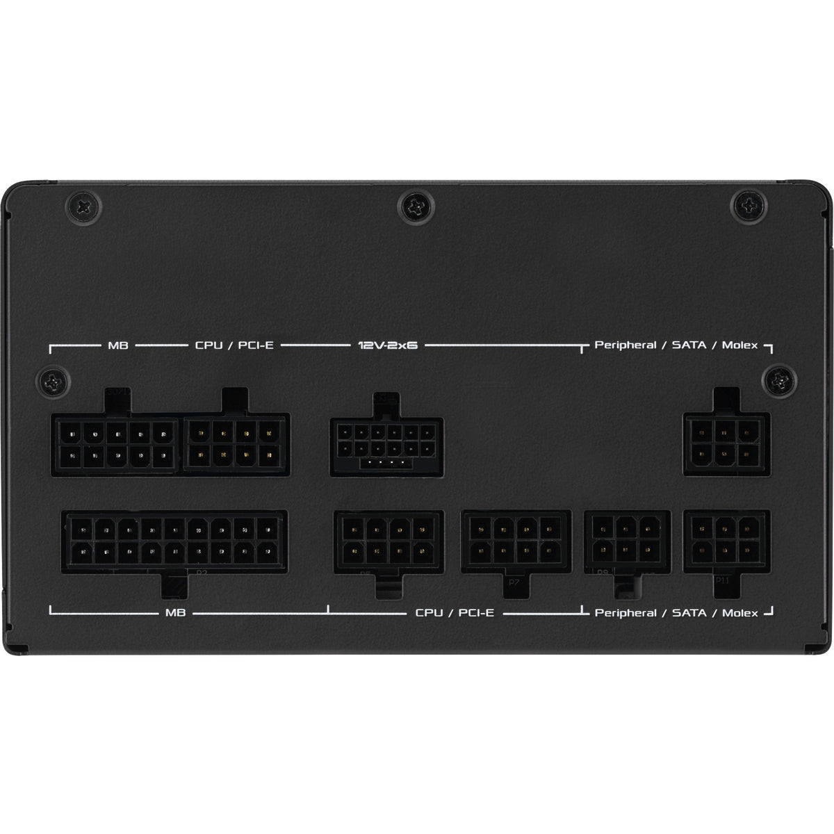 Asus prime gold black edition modulaire 850 watt voeding (zwart, 1x 12v-2x6, 3x pcie)