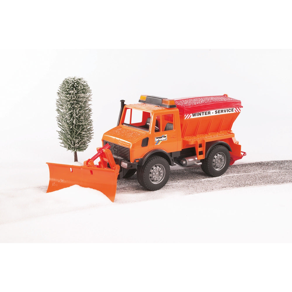 Bruder mercedes-benz unimog winterdienst modelvoertuig (02572)