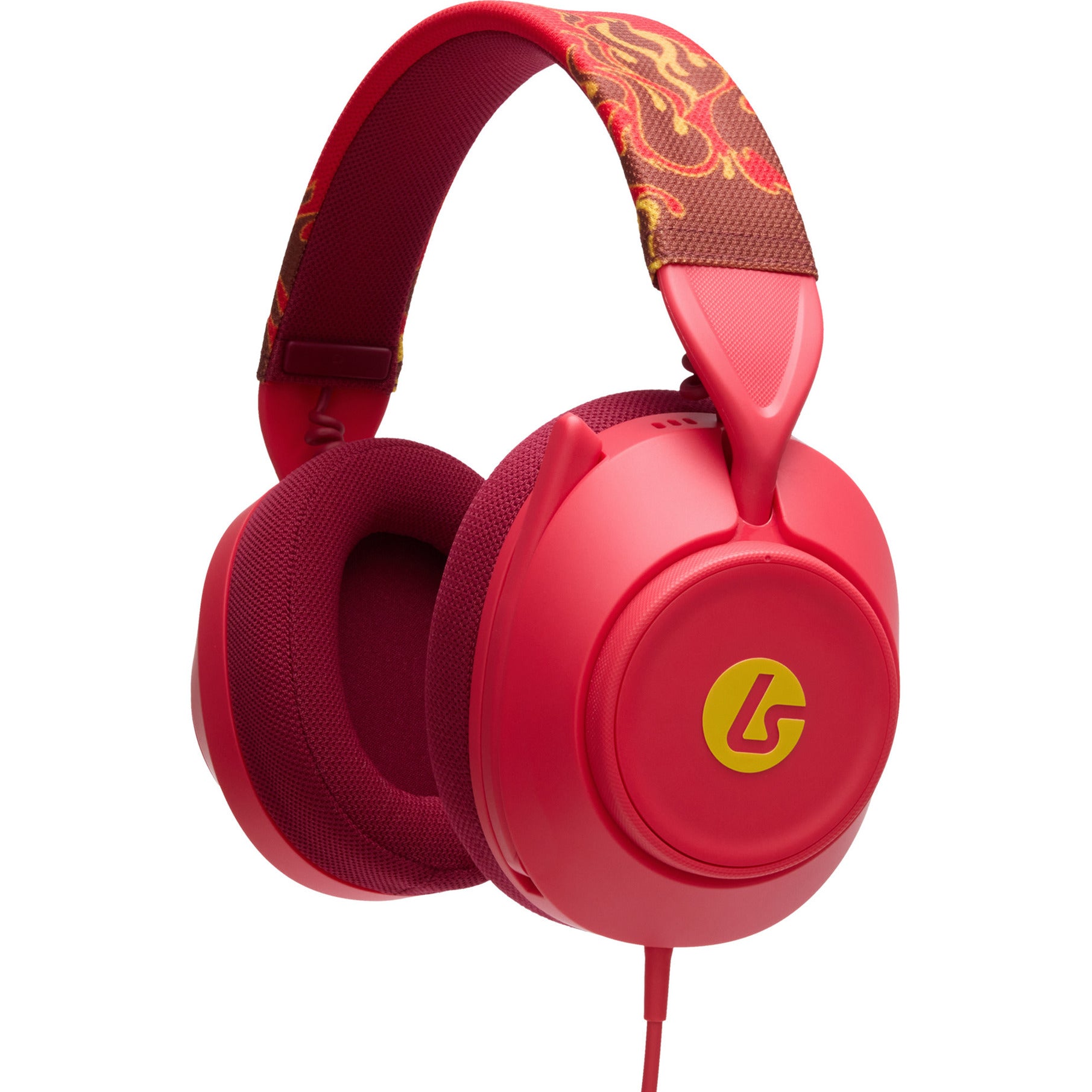 Powera lucidsound ls10x gen 2 bedrade gamingheadset voor xbox series x|s - rood vuur over-ear gaming headset (rood geel, xbox series x|s, xbox one, pc)