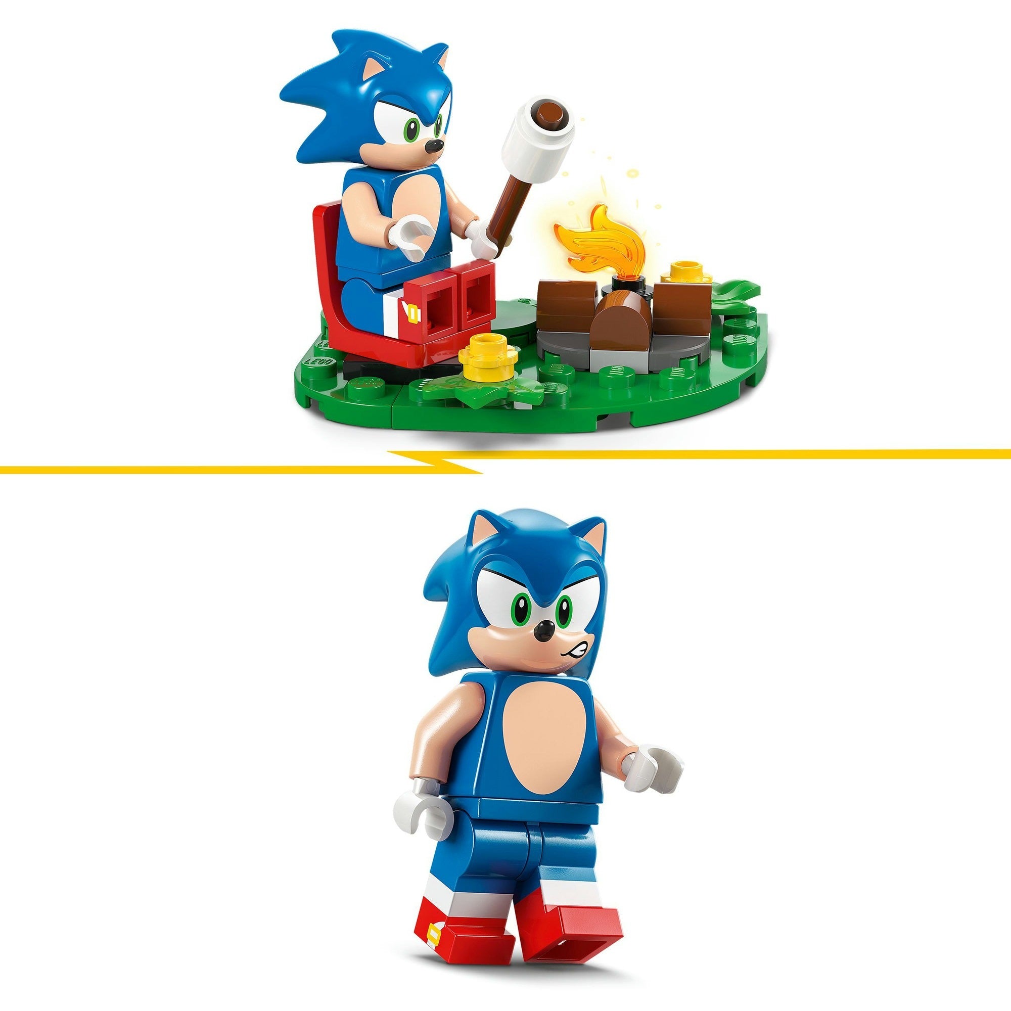 Lego sonic the hedgehog 77001 sonics krachtmeting bij het kampvuur