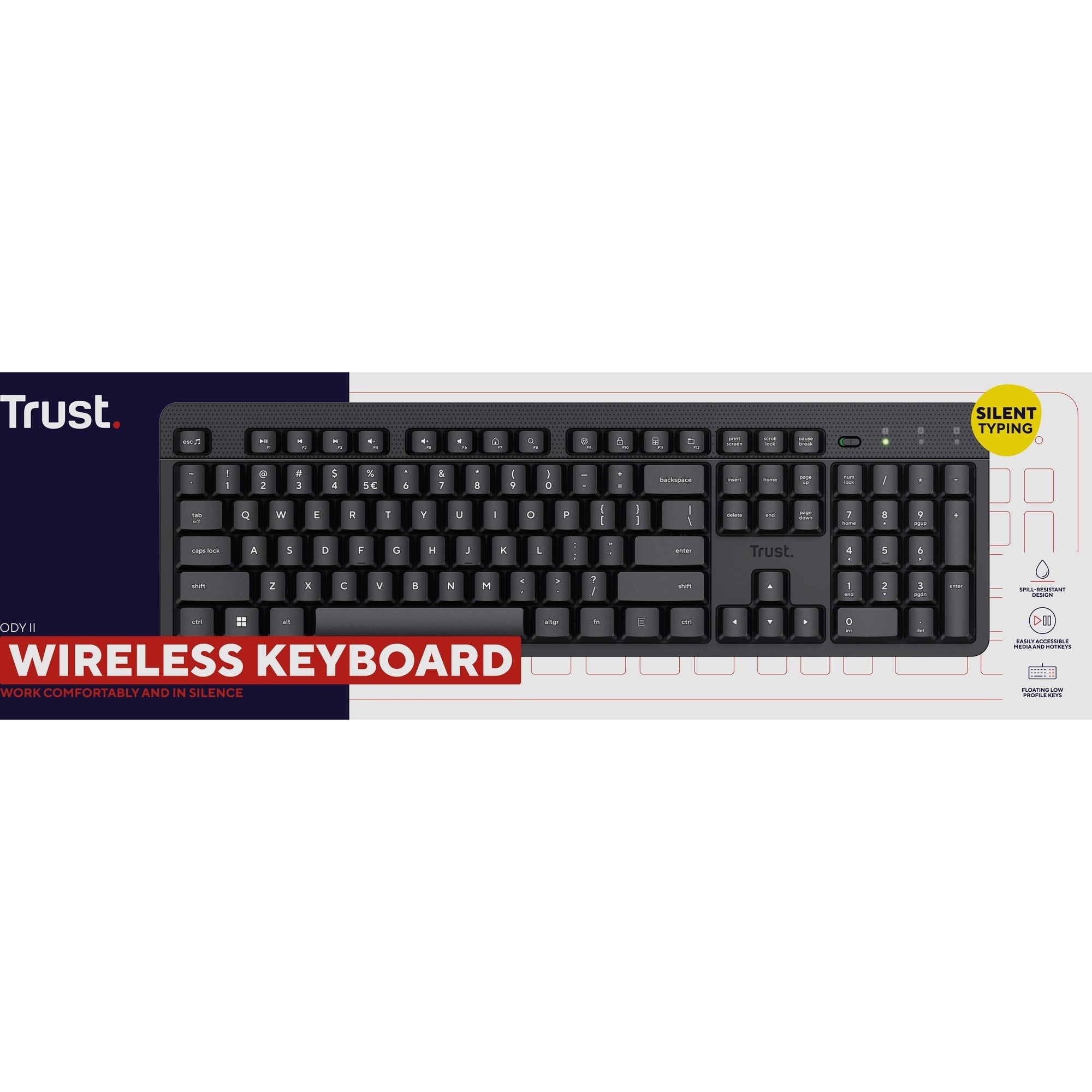 Trust Trust Ody II Stil Draadloos Toetsenbord