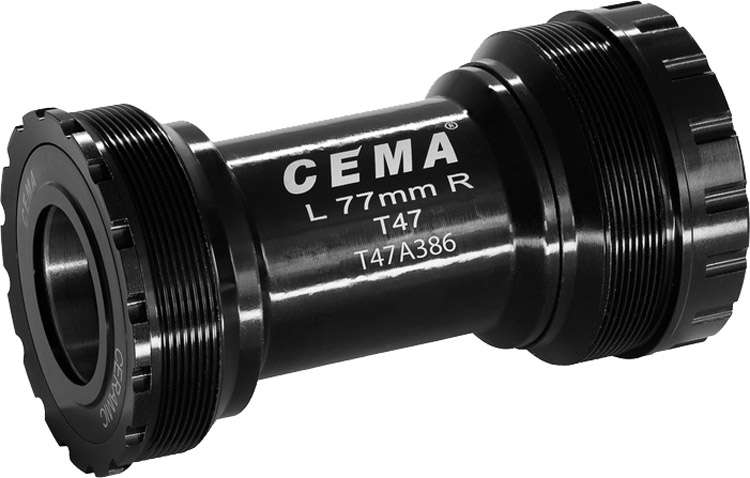Cema beugelas t47a sram dub RVS zwart