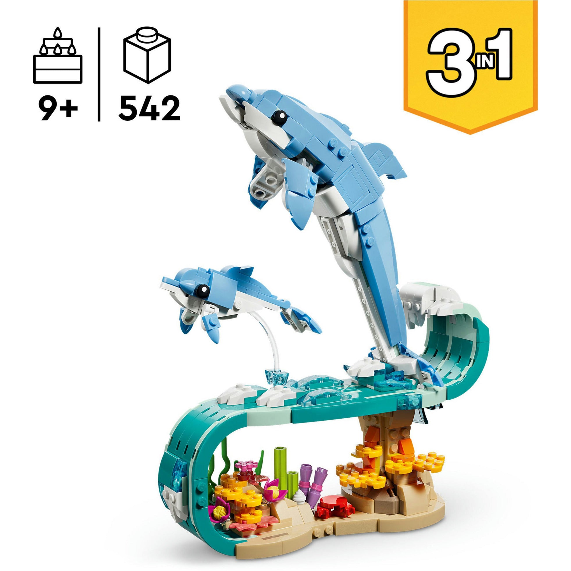 Lego creator 31385 zeedieren: prachtige dolfijnen