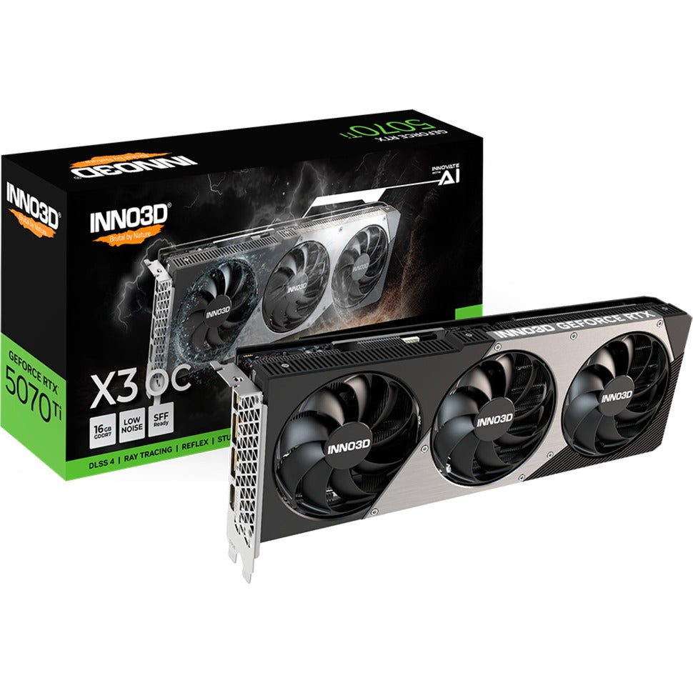 Inno3d geforce rtx 5070 ti x3 oc grafische kaart (dlss 4, 3x displayport, 1x hdmi 2.1)