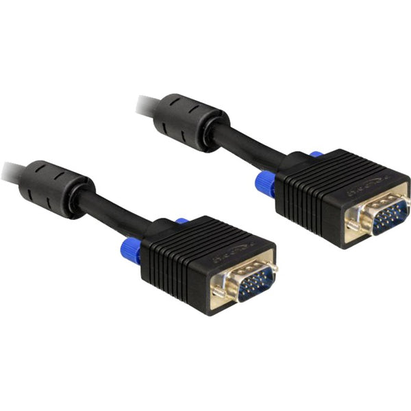 Delock cable svga male-male kabel (zwart, 5 meter, 82559)