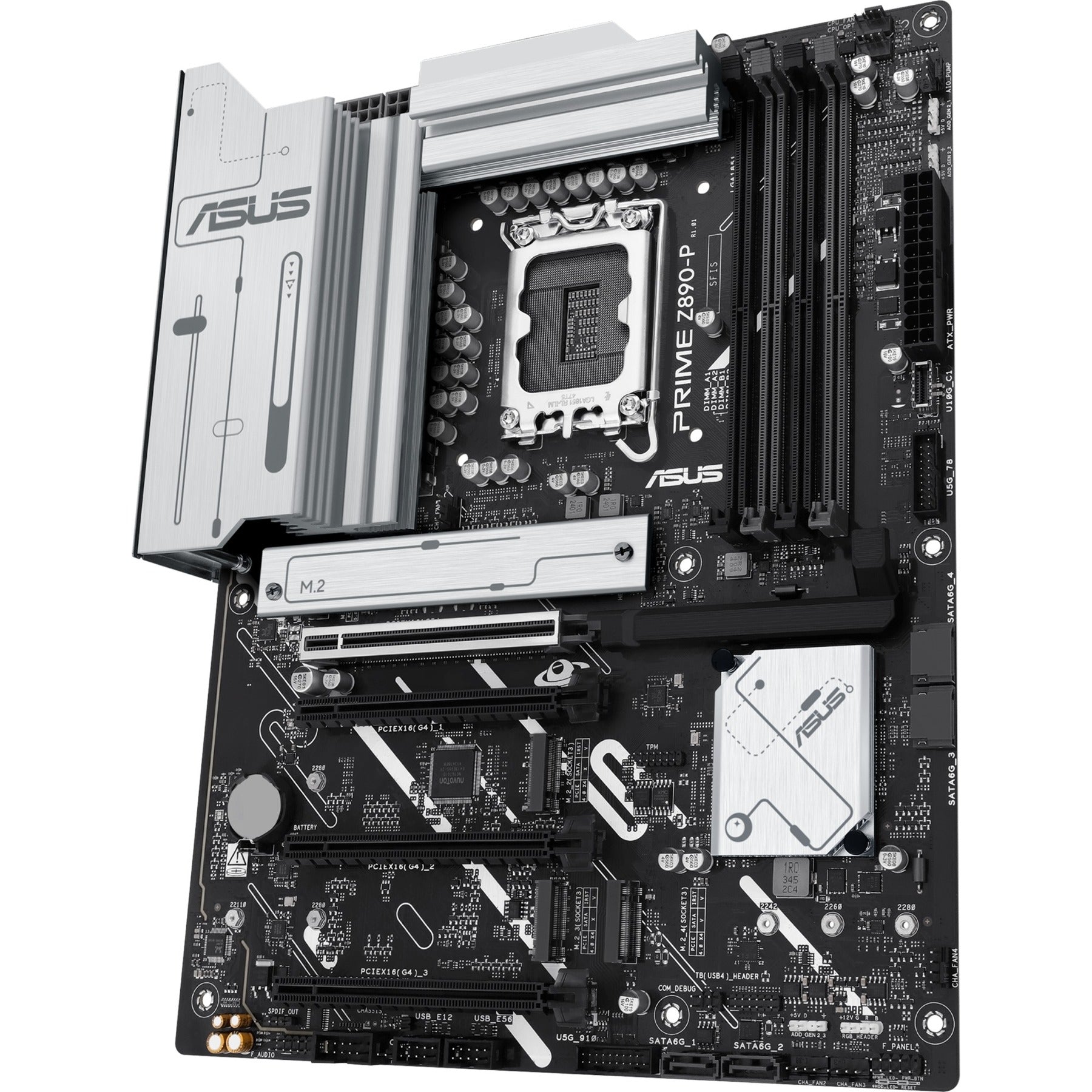 Asus prime z890-p socket 1851 moederbord (raid, 2.5gb-lan, sound, atx)