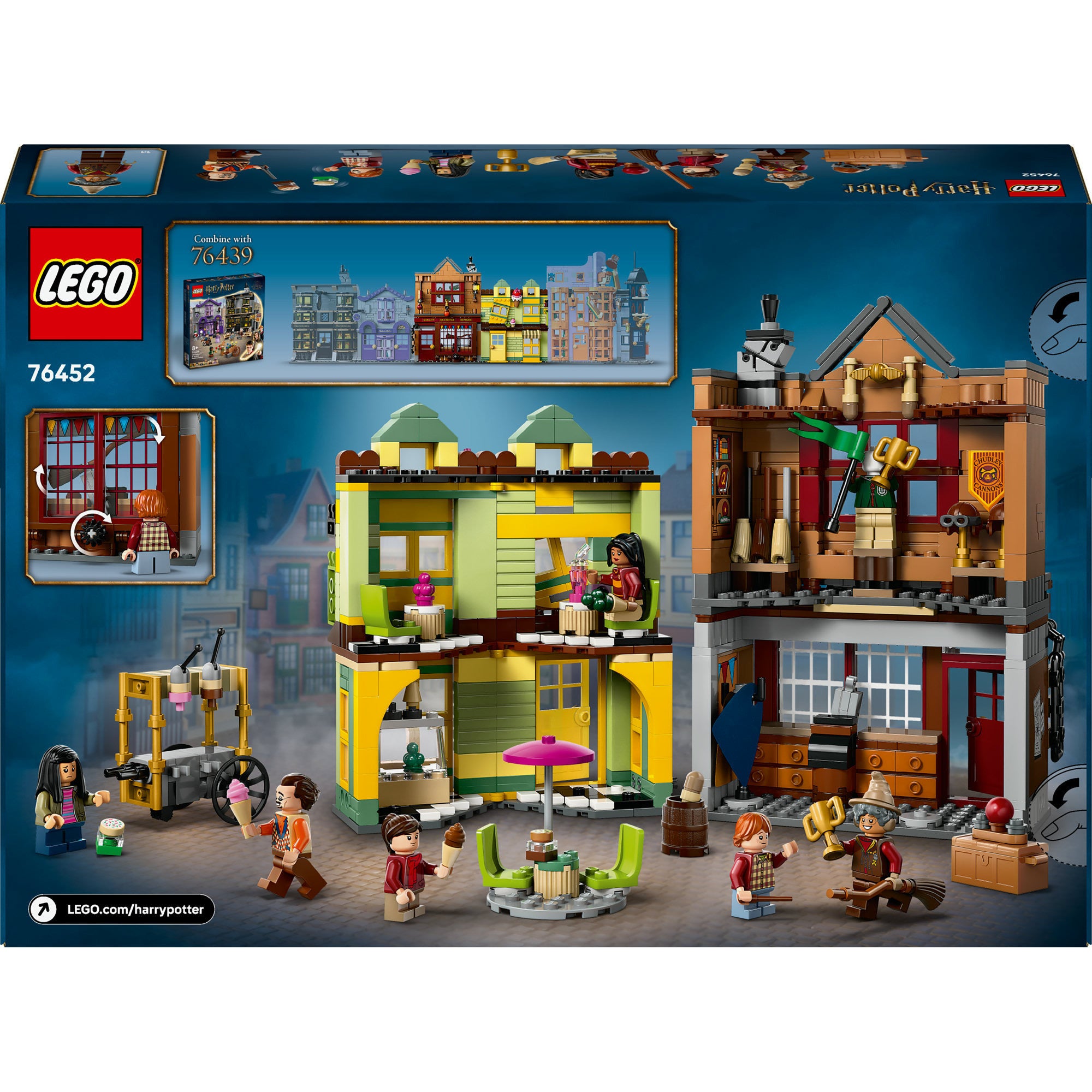 Lego harry potter zwik zwachtels zwerkbalpaleis en ijssalon set - 76452