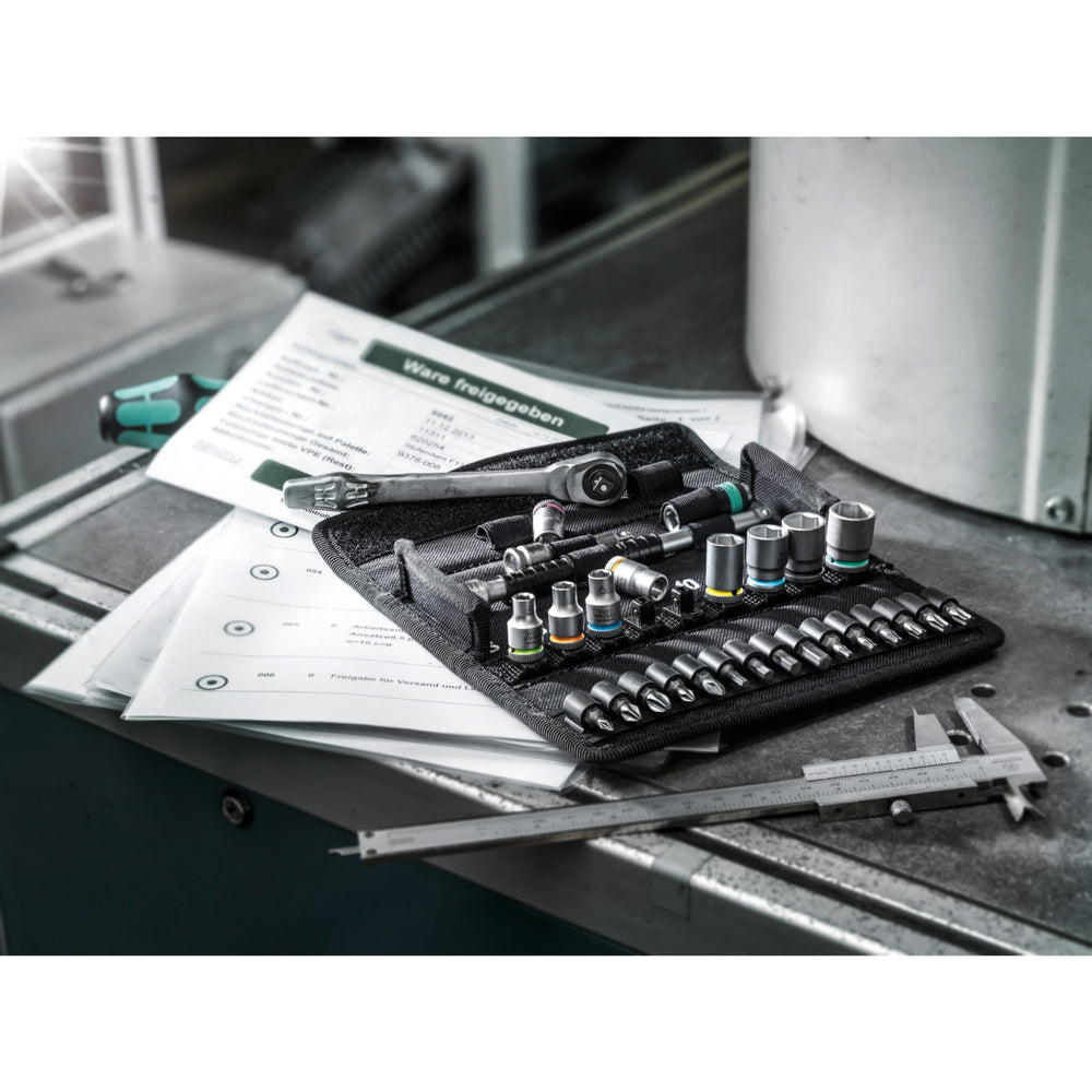 Wera 8100 sa 8 zyklop metal-ratelset, omschakelpal 1 4 gereedschapsset (28-delig)