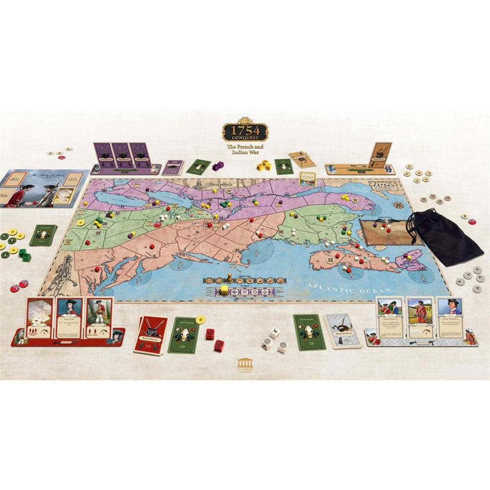 European player network 1754 conquest: the french and indian war bordspel (engels, 2 - 4 spelers, 60 - 240 minuten, vanaf 12 jaar)