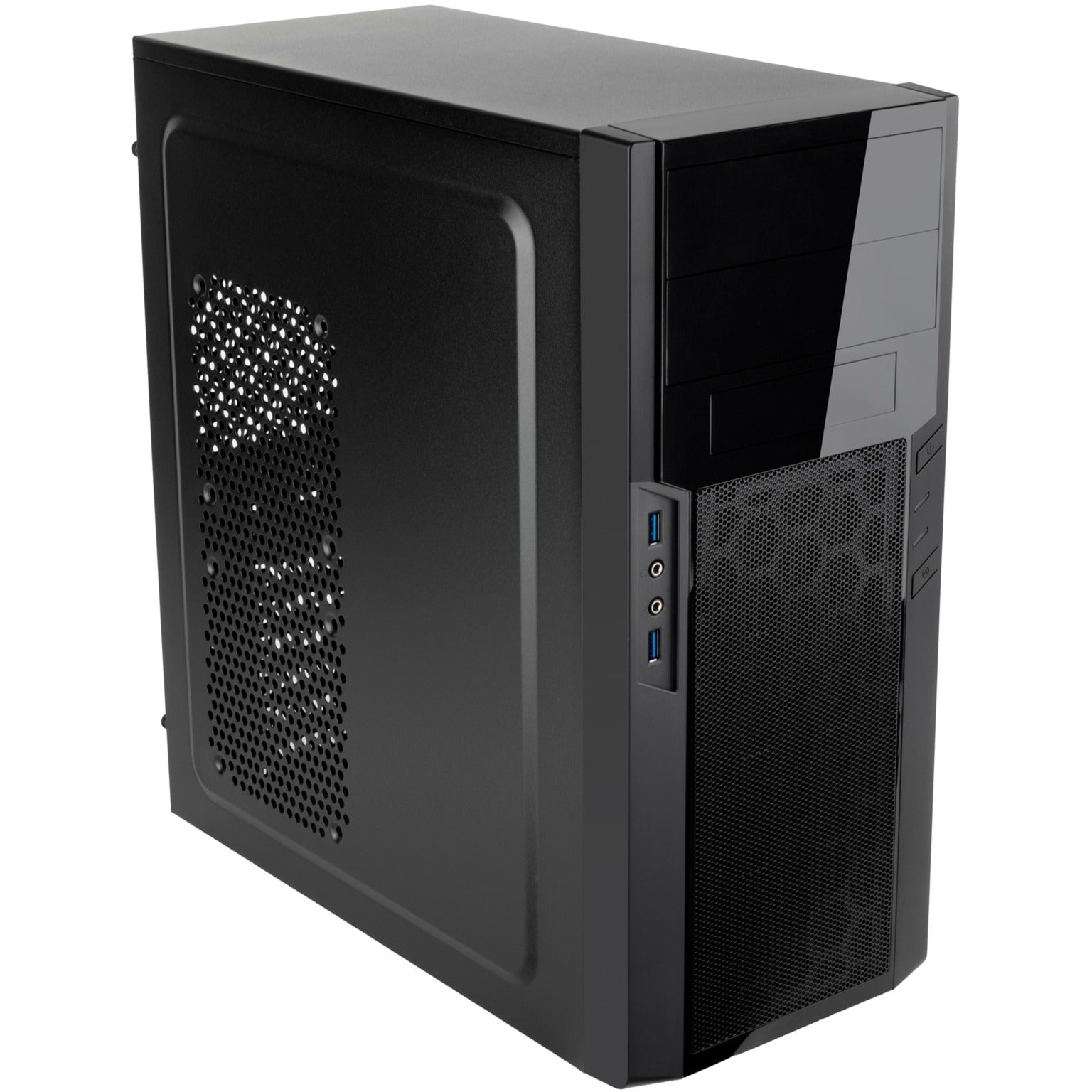 Silverstone sst-ps13b midi tower behuizing (zwart | 2x usb-a)