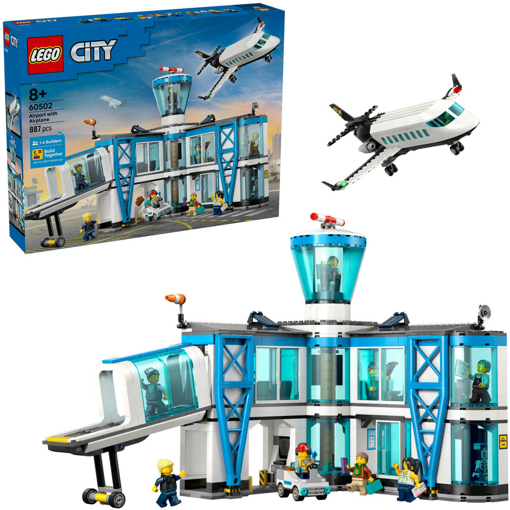 Lego city - luchthaven met vliegtuig constructiespeelgoed (60502)