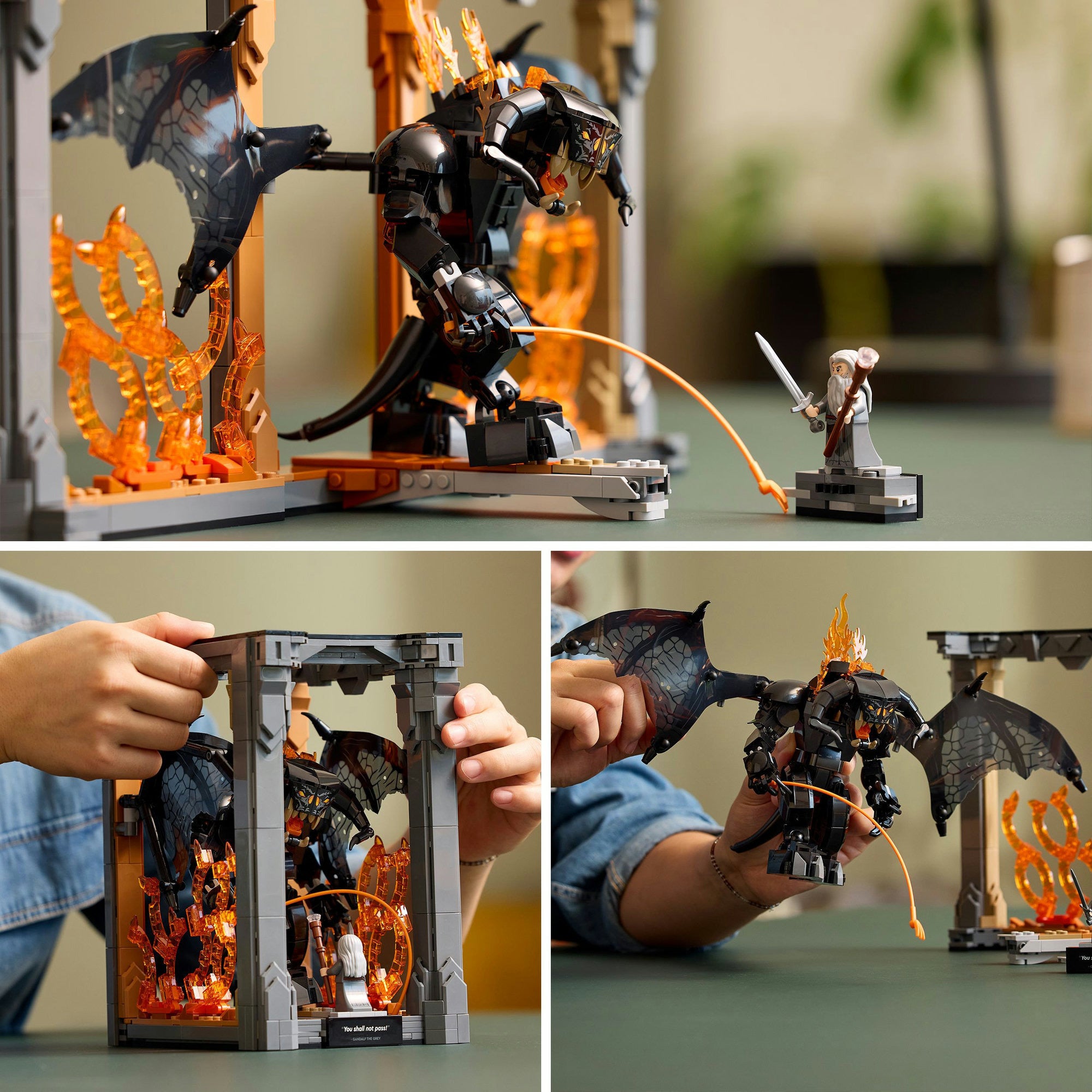 Lego icons boekensteun: the lord of the rings – balrog set - 10367