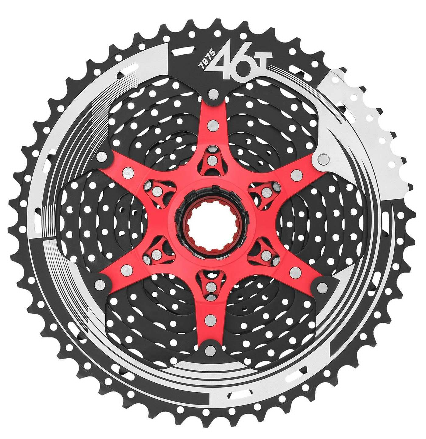 Sunrace Cassette 10 speed CS-MX3 11-46T zwart rood