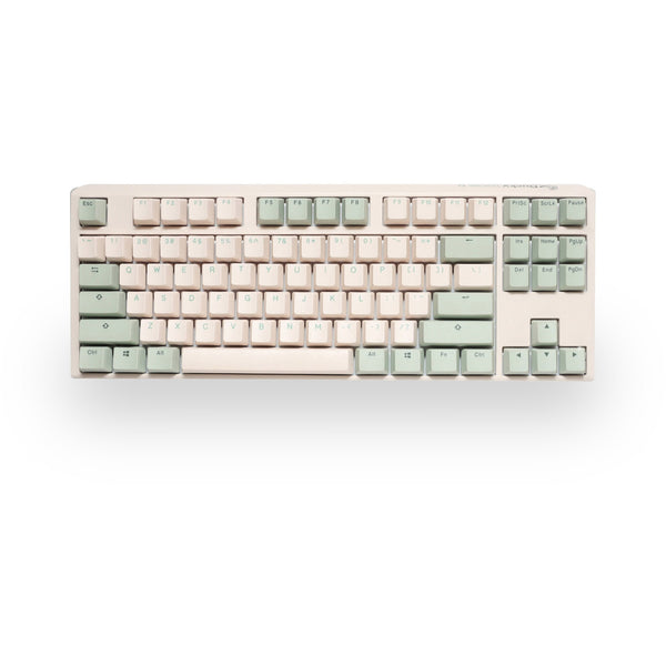Ducky one 3 matcha tkl mechanisch toetsenbord (crème, us lay-out (qwerty), cherry mx blue, 80% (tkl), pbt double shot, hot swap)