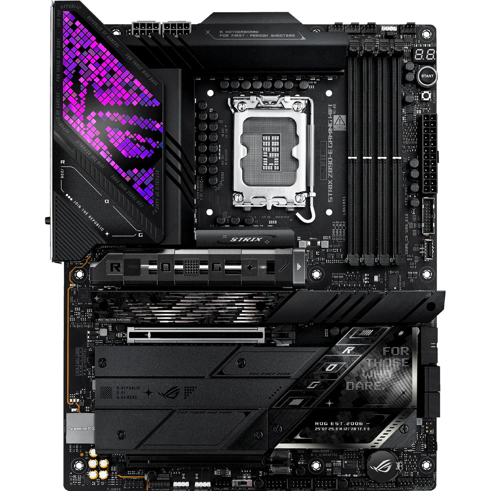 Asus rog strix z890-e gaming wifi socket 1851 moederbord (zwart, raid, 5gb-lan, wi-fi 7, bt, sound, atx)