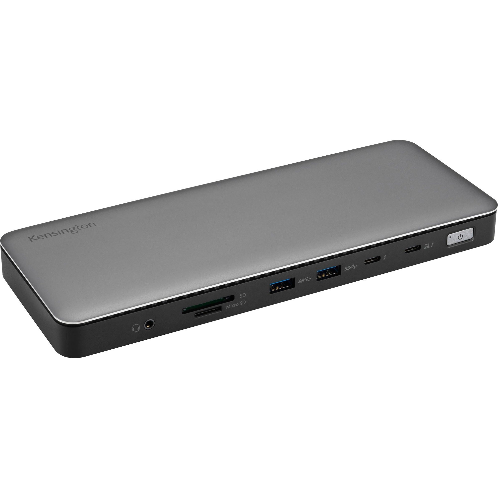 Kensington sd5760t dockingstation (zilver zwart, thunderbolt 4, usb-c, usb-a, hdmi, pd)